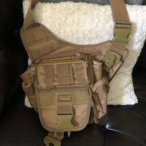 Canvas crossbody backpack